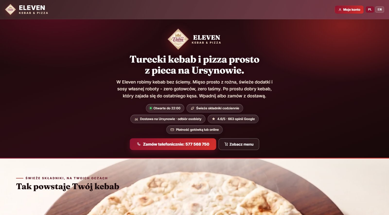 Eleven Kebab & Pizza: direct online ordering for a restaurant